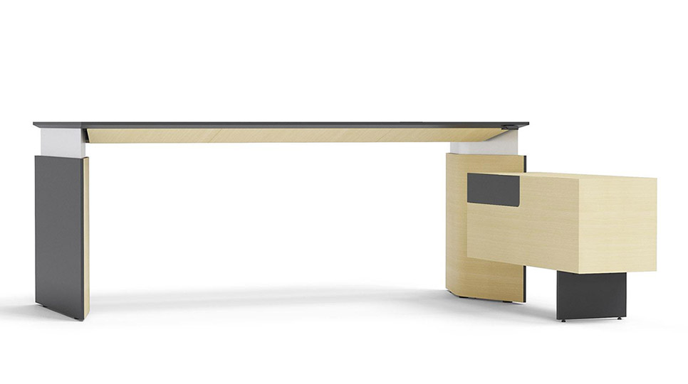 Martin library desk in wood and nano laminate
