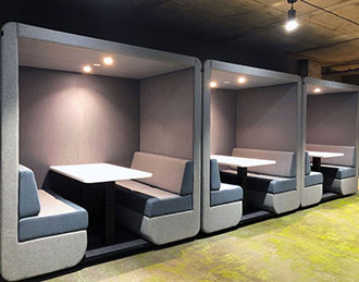 A row of office dens