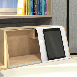 Desktop sliding storage