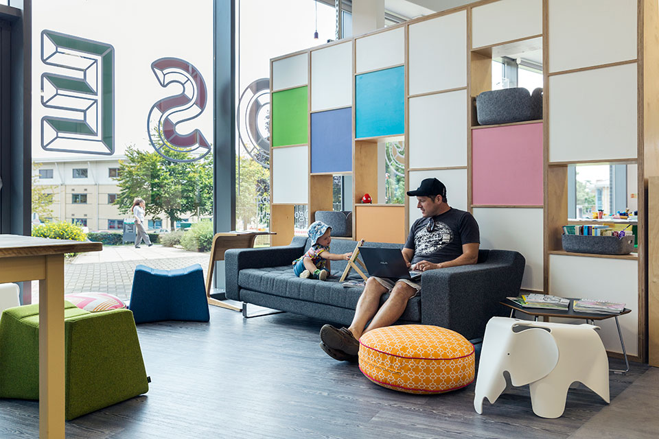 Pinch stool in comfy area