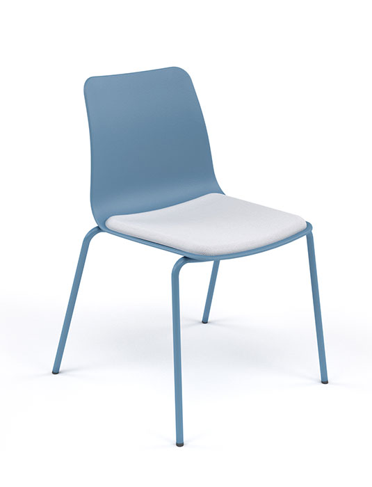 Polly chair with seat pad