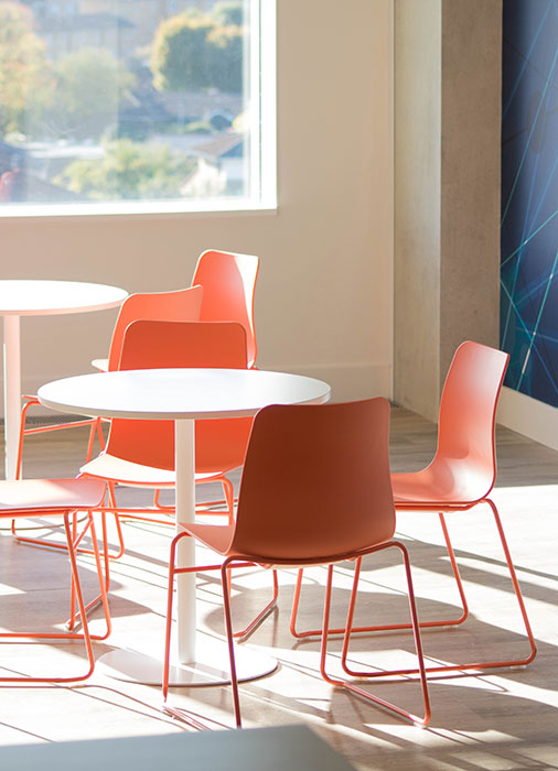 Polly sled base chair