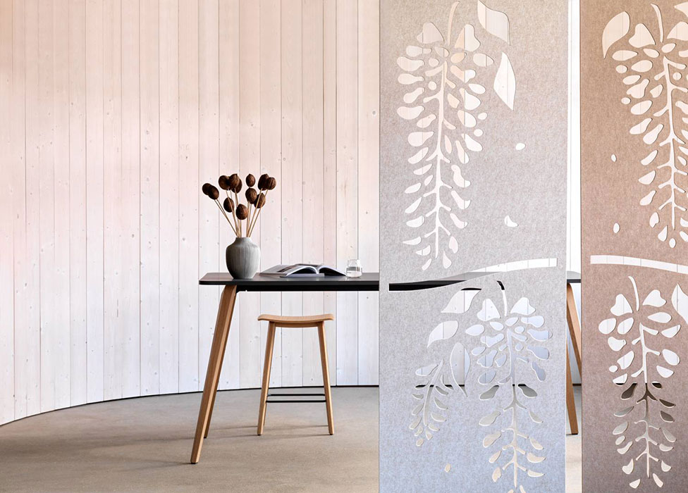 Puzzle suspended felt panels