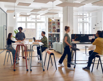 High table on castors