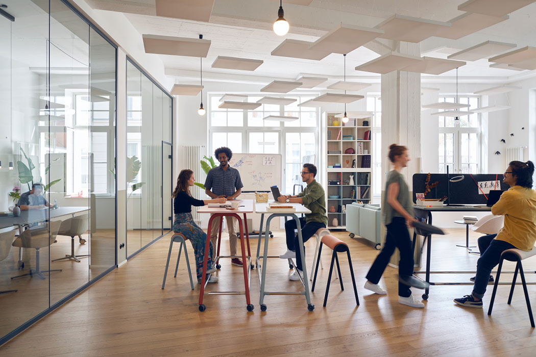 Agile office using high tables