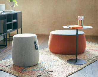 Puck office stools around a table