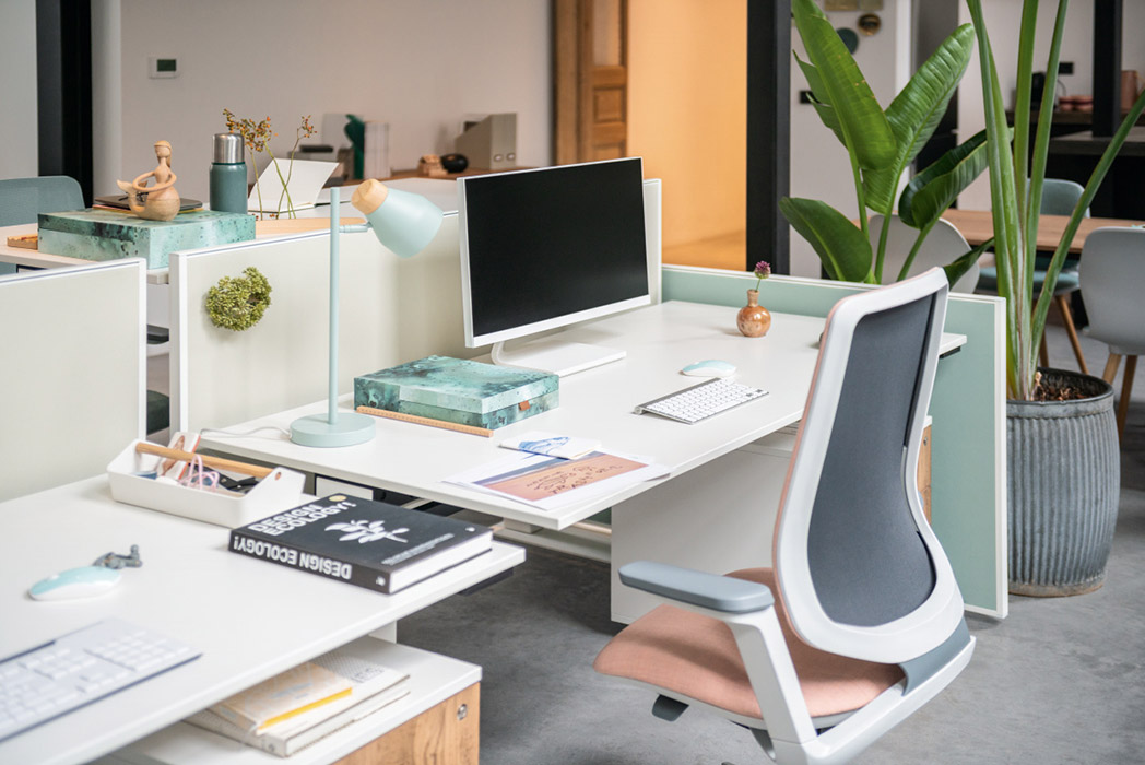 Contemporary mesh chairs