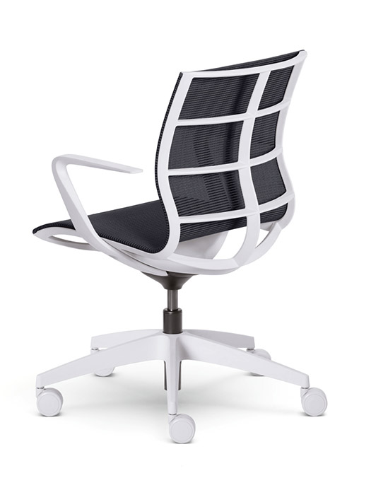 SE Joy white frame mesh chair