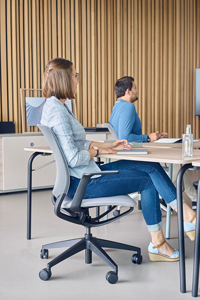 SE Motion Net chair with fixed arms