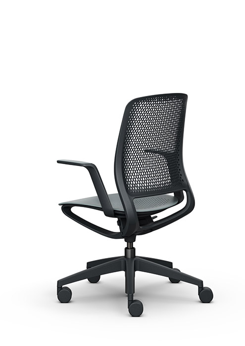 Black plastic mesh SE Motion chair