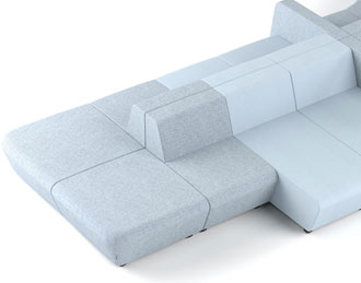 Modular island seating for workspace