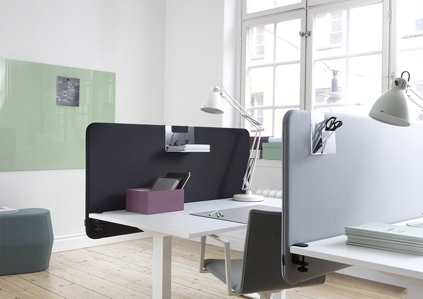 Softline desk partitions