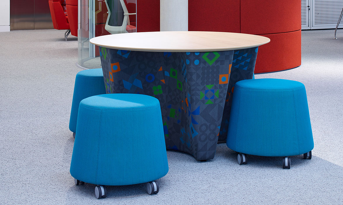 Sully stools around table