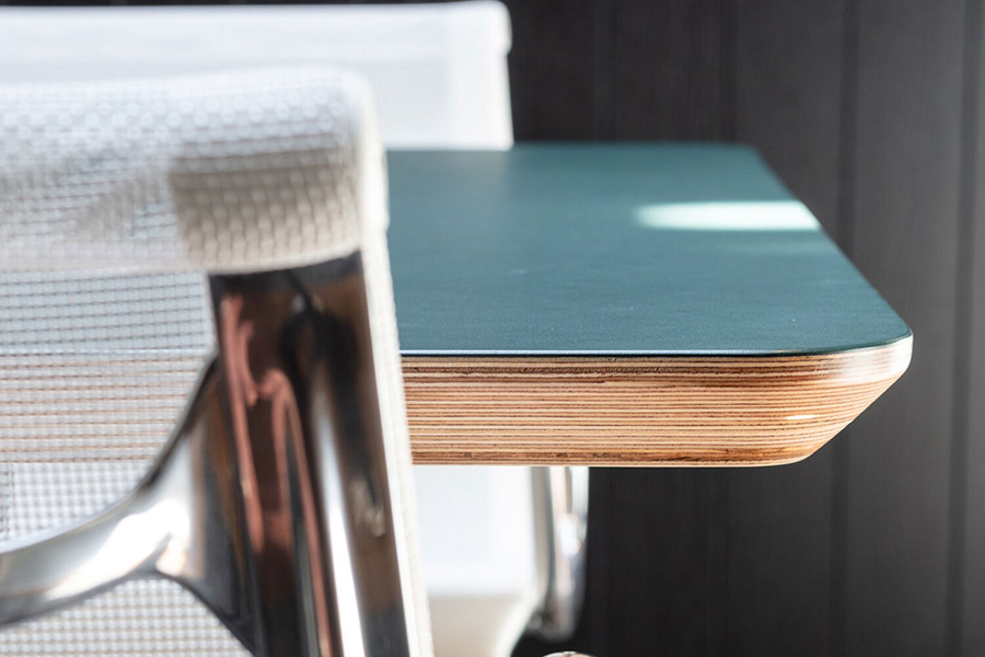 Surf table ply edging