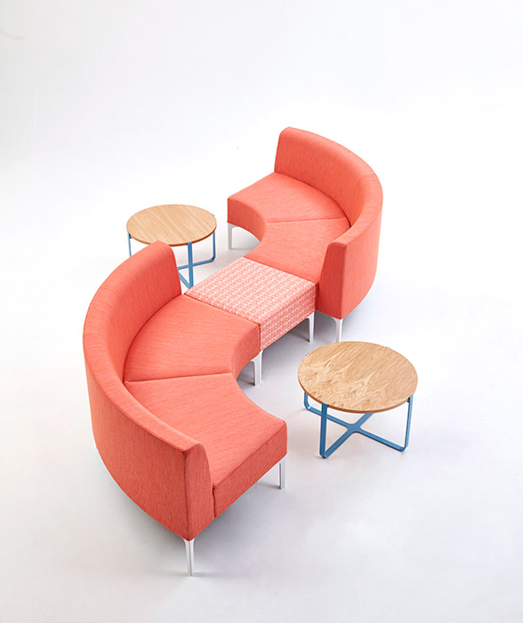 Symbol S shaped sofa