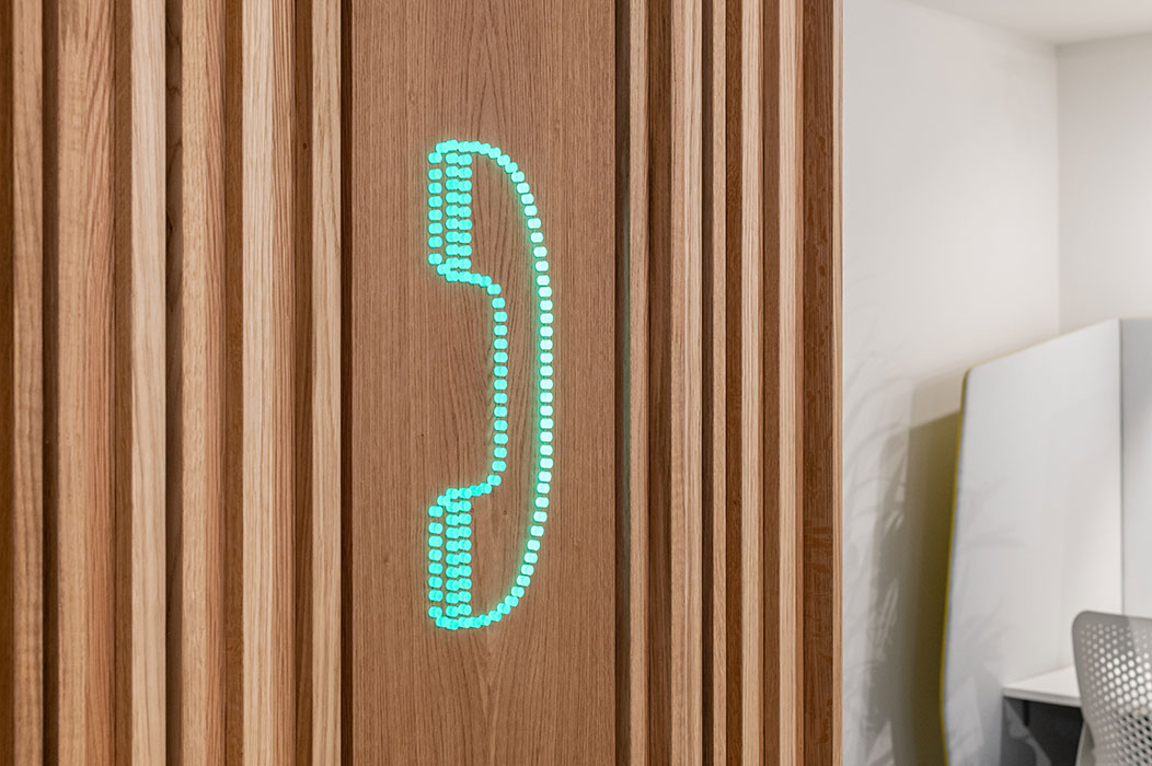 LED telephone light.