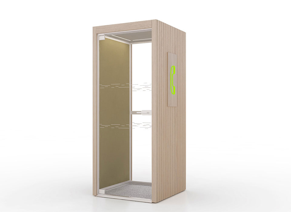 Teepee pod with glass back wall.