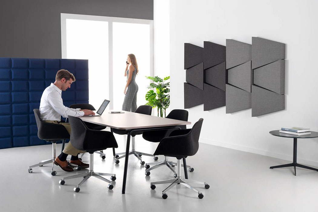 Tessellate trapezium acoustic wall panels