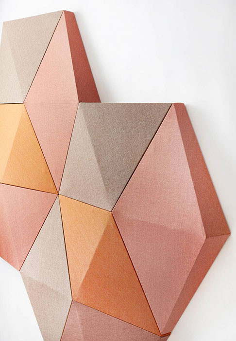 Tessellate diamond acoustic wall panels 