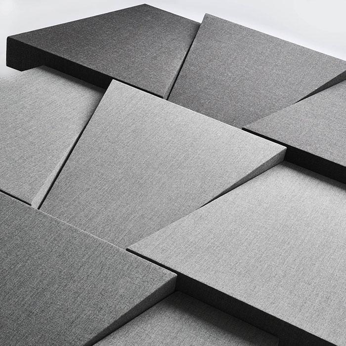 Tessellate trapezium acoustic wall panels 