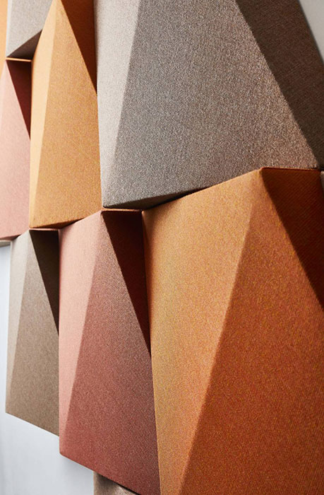 Tessellate diamond acoustic wall panels
