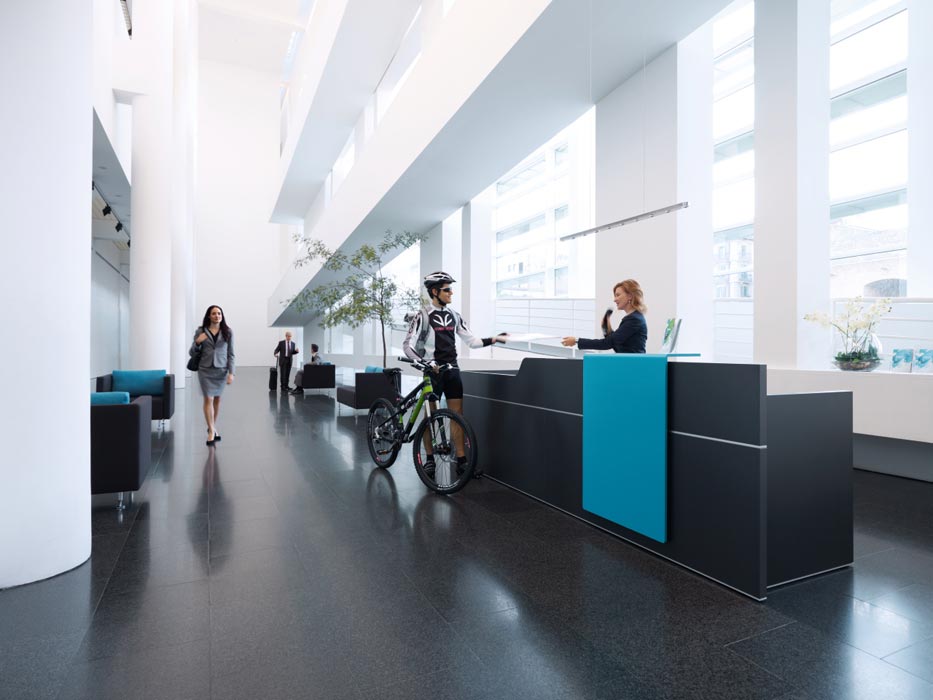 Touch black reception desk