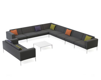 Large L shaped reception sofa Vale L shape reception sofa