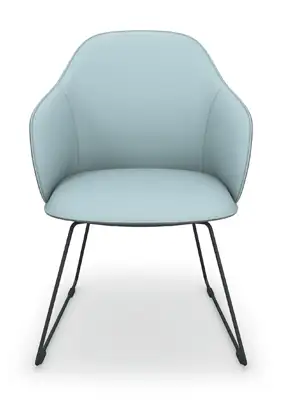 cafe armchair with sled frame