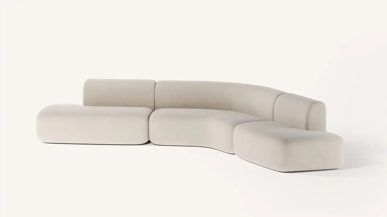 Beau curved sofa