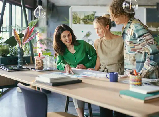 Meeting table with central divide