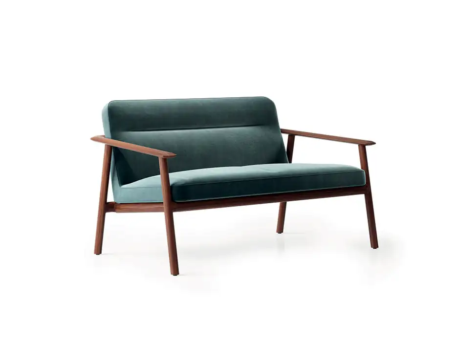 Kato two seat sofa in teal upholstery
