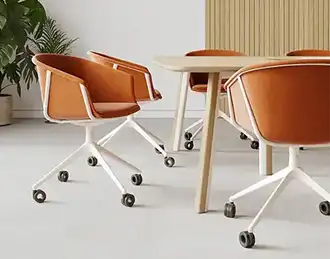 Upholstered Omega meeting Chair.