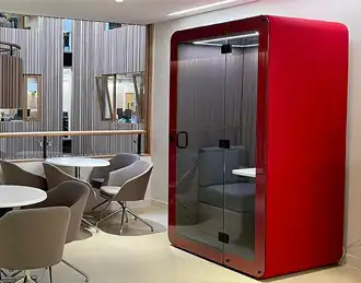 Upholstered phone box