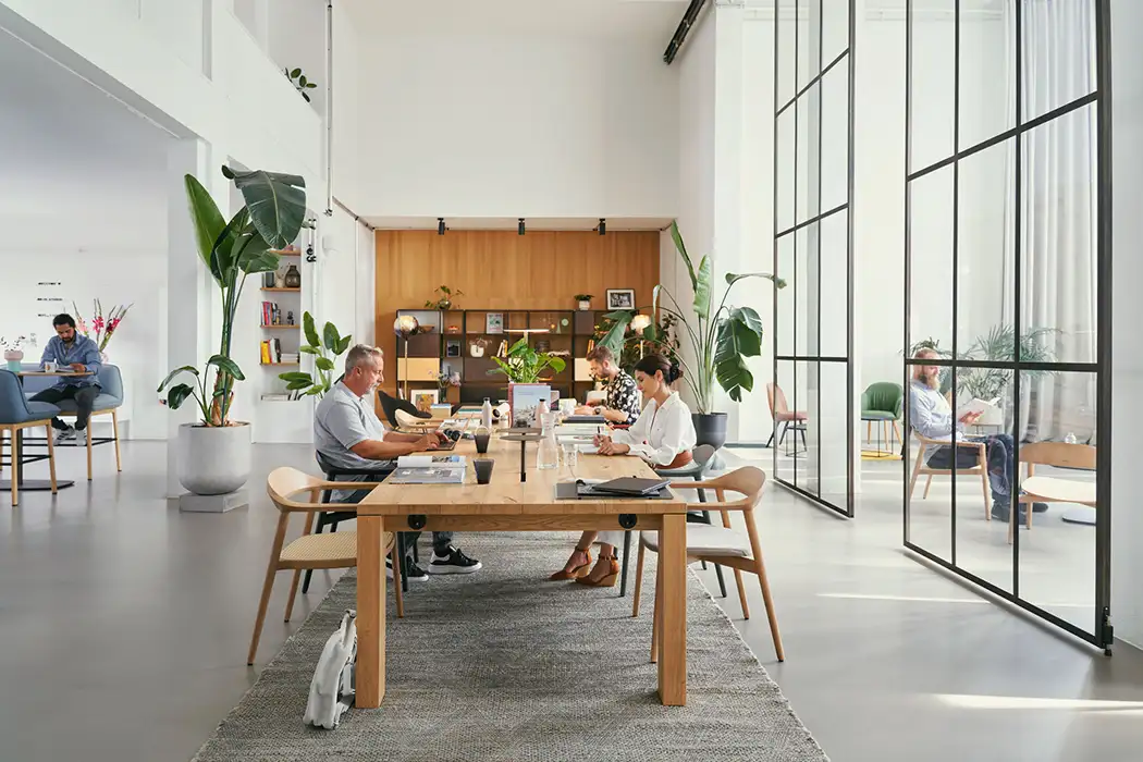 Team table in work cafe