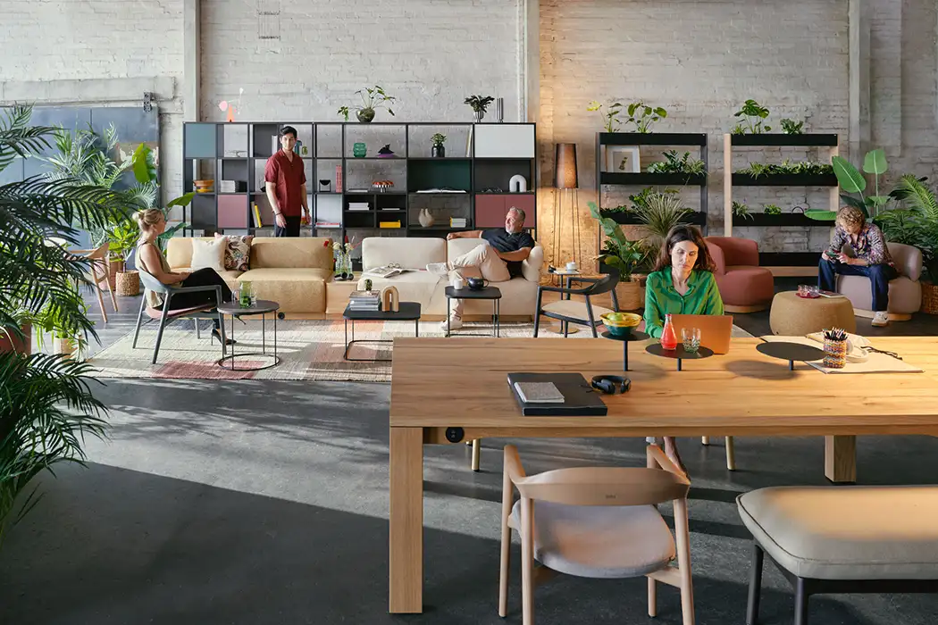 Team table in work cafe