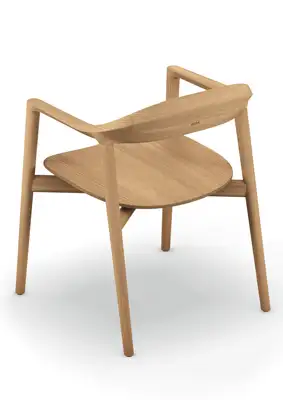 cafe chair in wood with venner seat