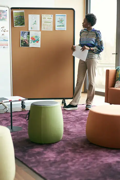 Mobile Pinboard and magnetic whiteboard