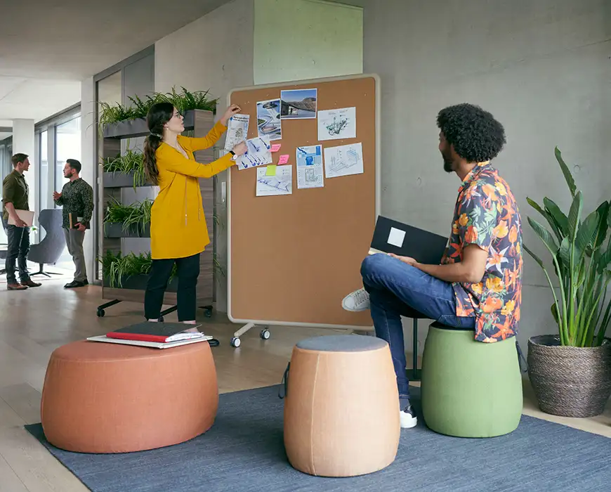 Mobile Pinboard and magnetic whiteboard