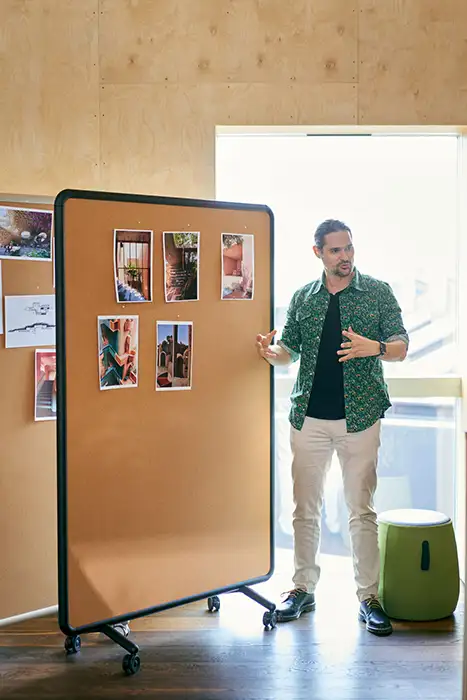 Mobile Pinboard and magnetic whiteboard