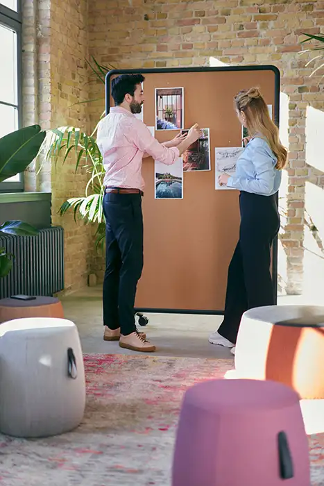 Mobile Pinboard and magnetic whiteboard